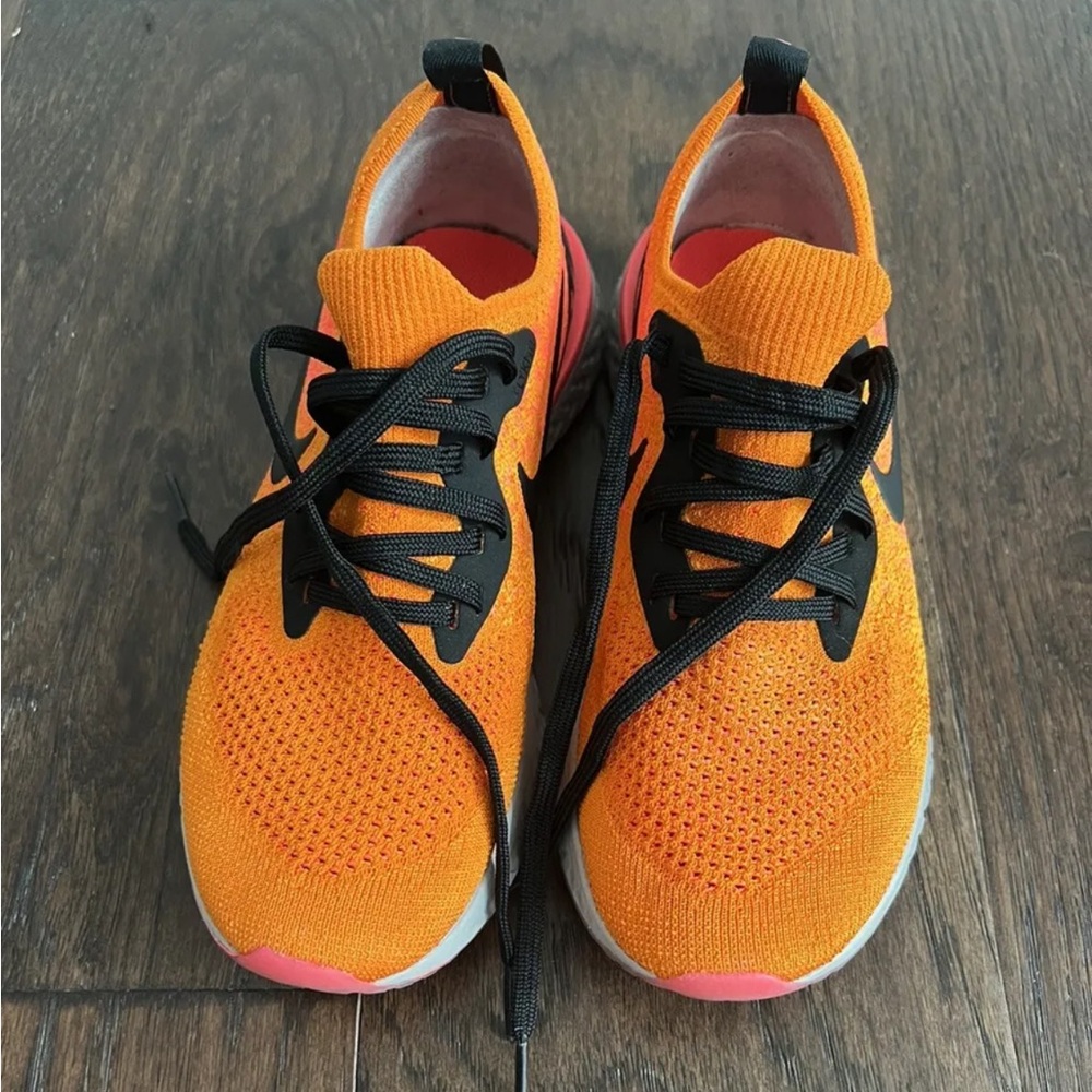 Size 5.5 (Youth) - Nike Epic React Flyknit Low Copper Flash